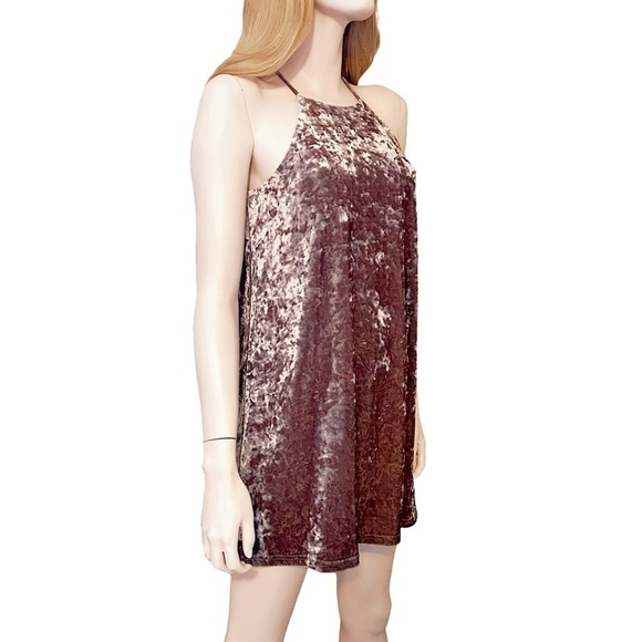 DESIGN LAB Lord & Taylor Dress Cocktail Party Stretch Crushed Velvet Sleeveless - Picture 8 of 16